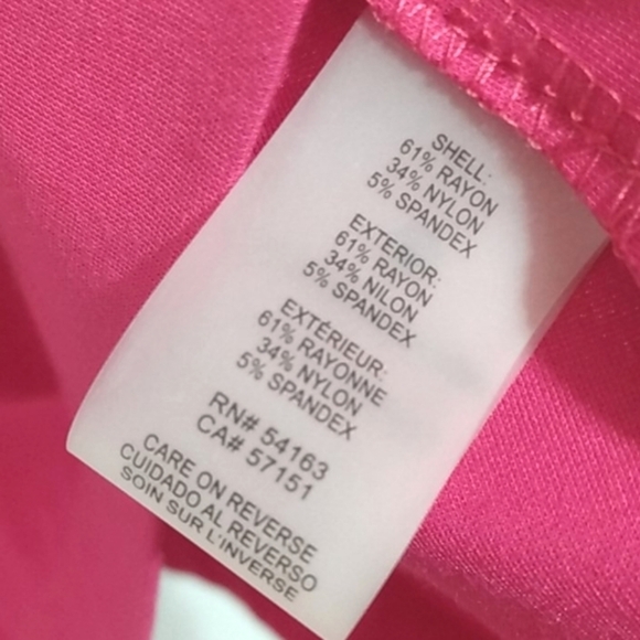 CALVIN KLEIN FUSCHIA BLOUSE SIZE MEDIUM - Picture 9 of 9